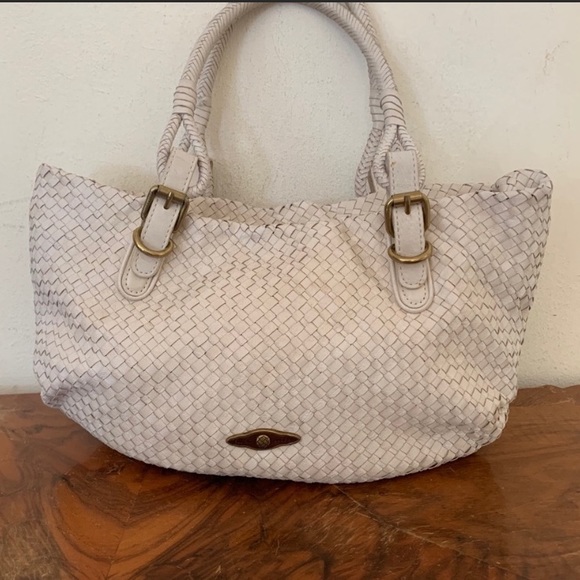 Elliot Lucca real leather woven handbag, perfect carry-all spring/summer… - Picture 3 of 8